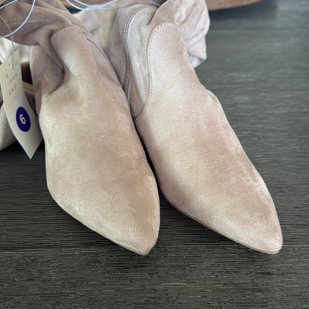 A New Day Women's Greta Tall Dress Boots - Beige size 6 - Picture 8 of 8